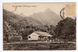 CPA Précurseur  Ile De Mooea Ile Du Vent Archipel De La Société Polynésie Française Un Paysage à Papétoaï éditeur HL - French Polynesia