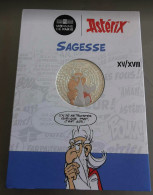 FRANCE 2022 - ASTERIX - 10 EUROS COMMEMORATIVE COULEUR ET ARGENT – SAGESSE - CARTELETTE OFFICIELLE – NUMERO 15/18 - Francia