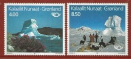Greenland 1991 Norden / NORTH: Tourism,  Summer Landscape And Winter Landscape Mi 217-218, MNH(**) - Ongebruikt