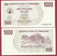 Zimbabwe --1000 Dollars  2007---NEUF/UNC --(19) - Zimbabwe