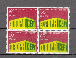 LIECHTENSTEIN 1969  BLOC DE 4   N° 442   OBLITERES   CATALOGUE  ZUMSTEIN - Usati