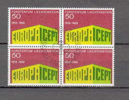 LIECHTENSTEIN 1969  BLOC DE 4   N° 442   OBLITERES   CATALOGUE  ZUMSTEIN - Used Stamps