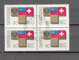 LIECHTENSTEIN 1969  BLOC DE 4   N° 449   OBLITERES   CATALOGUE  ZUMSTEIN - Used Stamps
