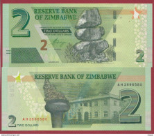 Zimbabwe --2 Dollars  2019---NEUF/UNC --(50) - Simbabwe