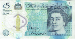 Billet. Bank Of England. 5 Pounds. 2015. - 5 Pounds