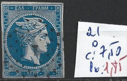 GRECE 21 Oblitéré Côte 7.50 € - Usati