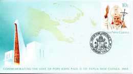 Papua New Guinea 1984, Visit Of Pope John Paul II, Stationery - Papouasie-Nouvelle-Guinée