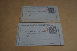 2 Carte Pneumatique + Surcharge,Taxe Réduite,très Bel état De Collection - 1859-1959.. Ungebraucht