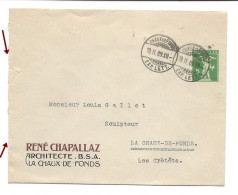 1909, RENÉ CHAPALLAZ ARCHITECTE LA CHAUX-DE-FONDS, Tell 5 C, Lettre Entier Postal Timbré Sur Commande (inconnu Catalogue - Entiers Postaux