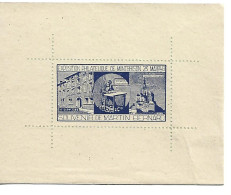 1 A 5A  Vignette Expo Philatélique De Montbrison 23 Mai 1948 Souvenir De Martin Bernard Collée Sur Carton - Philatelic Fairs