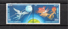 Greece 1991 Set Europe/CEPT/Space Stamps (Michel 1777/78) MNH - Neufs