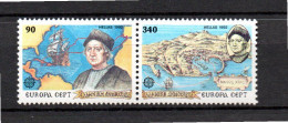 Greece 1992 Set Europe/CEPT/Columbus Stamps (Michel 1802/03) MNH - Unused Stamps