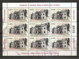 MONTENEGRO 2017,EUROPA CEPT,CASTLES,KING NIKOLAS PALACE IN CETINJE,SHEET,MNH - 2017