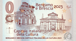 Banconota Zero Euro Souvenir  "CMART" Bergamo Brescia Città Della Cultura 2023 - Autres - Europe