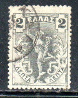 GREECE GRECIA ELLAS 1901 GIOVANNI DA BOLOGNA'S HERMES MERCURY MERCURIO 2l USED USATO OBLITERE' - Used Stamps