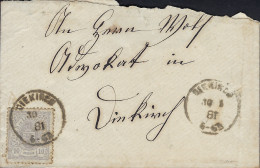 Luxembourg - Luxemburg - Lettre  1880  Cachet  Diekirch  -  Adressé à Monsieur  Wolff , Avocat , Diekirch - Cartas & Documentos