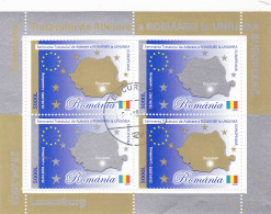 ROMANIA IN THE EUROPEAN UNION 2005 BLOCK USED, ROMANIA - Gebraucht