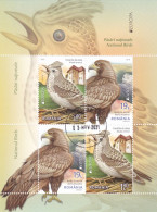 BIRDS OWLS RAPTOR,EURPOPA CEPT 2019,BLOCK USED, ROMANIA - Usado