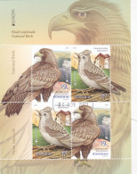 BIRDS OWLS RAPTOR,EURPOPA CEPT 2019,BLOCK USED,MODEL II,ROMANIA - Gebruikt