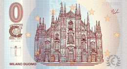 Banconota Zero Euro Souvenir  "CMART" Ricordo Della Città Di Milano Il Duomo - Sonstige – Europa
