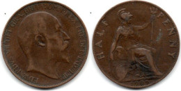 MA 29991 / Grande Bretagne - Great Britain 1/2 Penny 1909 TB+ - C. 1/2 Penny