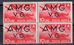 Venezia Giulia - Posta Aerea, 10 Lire Rosa Carminio Sass. 5 ** - Mint/hinged