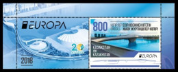 SALE!!! Kazakhstan Kazajistán Kasachstan 2018 EUROPA CEPT BRIDGES 1 Stamp + 1 Vignette MNH ** - 2018