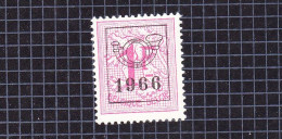 1966 Nr PRE777** Zonder Scharnier.Heraldieke Leeuw:60c.Opdruk 1966. - Typografisch 1951-80 (Cijfer Op Leeuw)