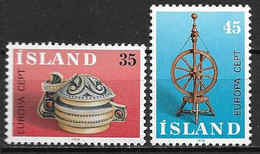 Islande 1976 Neufs ** N° 467/468 Europa Artisanat - 1976