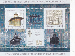 UNESCO  2008,BLOCK USED,ROMANIA - Used Stamps