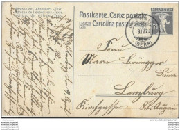 10 - 96 - Entier Postal Avec Cachet à Date D'Oberbipp 1920 - Entiers Postaux