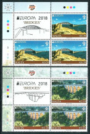 SALE!!! MALTA 2018 EUROPA CEPT BRIDGES 2 Blocks Of 3 Stamps + 1 Vignette MNH ** - 2018