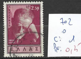 GRECE 702 Oblitéré Côte 1 € - Oblitérés