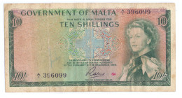 Malta 10 Shillings 1949 (1961) - Malte