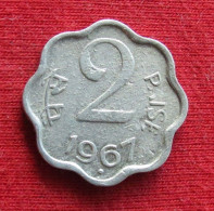 India 2 Paise 1967 B KM# 13.1 *VT Type 1 Mumbai Mint Inde Indien Indies Paisa - Inde