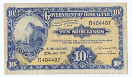 Gibraltar 10 Shllings 1958 - Gibraltar