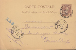 MONACO P 1, Gestempelt; 21.JUL 1886, Fürst Charles III., 1886 - Entiers Postaux