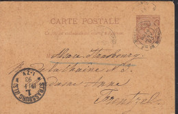 MONACO P 6, Gestempelt; 14.JANV 1893, Fürst Albert I., 1891 - Enteros  Postales