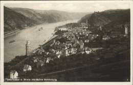 41342320 Oberwesel Rhein Ruine Schoenburg Rhein Schiffe Oberwesel - Oberwesel