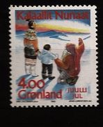 Danemark Groenland Grønland 1992 N° 217 ** Noël, Père Noël, Inuits, Mère, Enfant, Neige Coucher De Soleil Costume Bonnet - Neufs