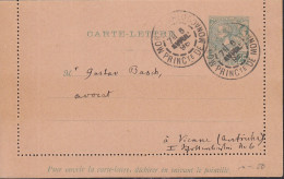 MONACO K 5, Gestempelt; 6.AVRIL 1896, Fürst Albert I., 1891 - Entiers Postaux