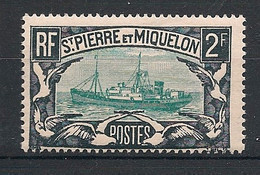 SPM - 1932-33 - N°YT. 155 - Chalutier 2f Noir Et Vert - Neuf Luxe ** / MNH / Postfrisch - Unused Stamps