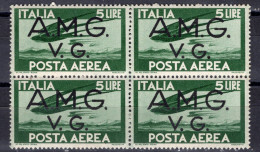 Venezia Giulia - Posta Aerea, 5 Lire Verde Sass. 4 ** - Neufs