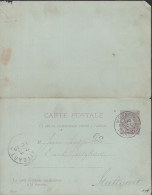 MONACO P 5 F/A, Gestempelt; 10.OCT 189? 1896, Fürst Charles III., 1891 - Entiers Postaux