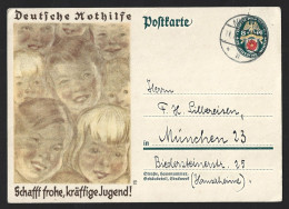 Happy Youth. Entire Postcard Circulated From Nuremberg, Germany To Munich 1929. Schaff Frohe, Kraffige Jugend! Die Gesam - Fairy Tales, Popular Stories & Legends
