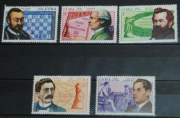 CUBA 1976, Chess, Sports, Mi #2117-21, MNH** - Echecs