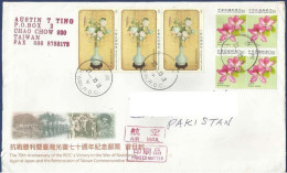 CHINA POSTAL USED AIRMAIL COVER TO PAKISTAN - Airmail