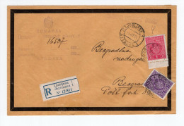 1934. KINGDOM OF YUGOSLAVIA,SLOVENIA,LJUBLJANA TO BELGRADE,RECORDED MILITARY POST,OFFICIALS,POSTAGE DUE IN BELGRADE - Portomarken