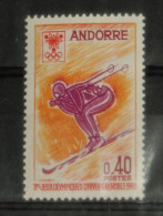 ANDORRA 1968, Olympic Games - Grenoble, Sports, Mi #207, MNH** - Winter 1968: Grenoble
