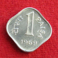 India 1 Paisa 1969 C KM# 10.2 Lt 981 RARE  *V1T  Inde Indien - Inde